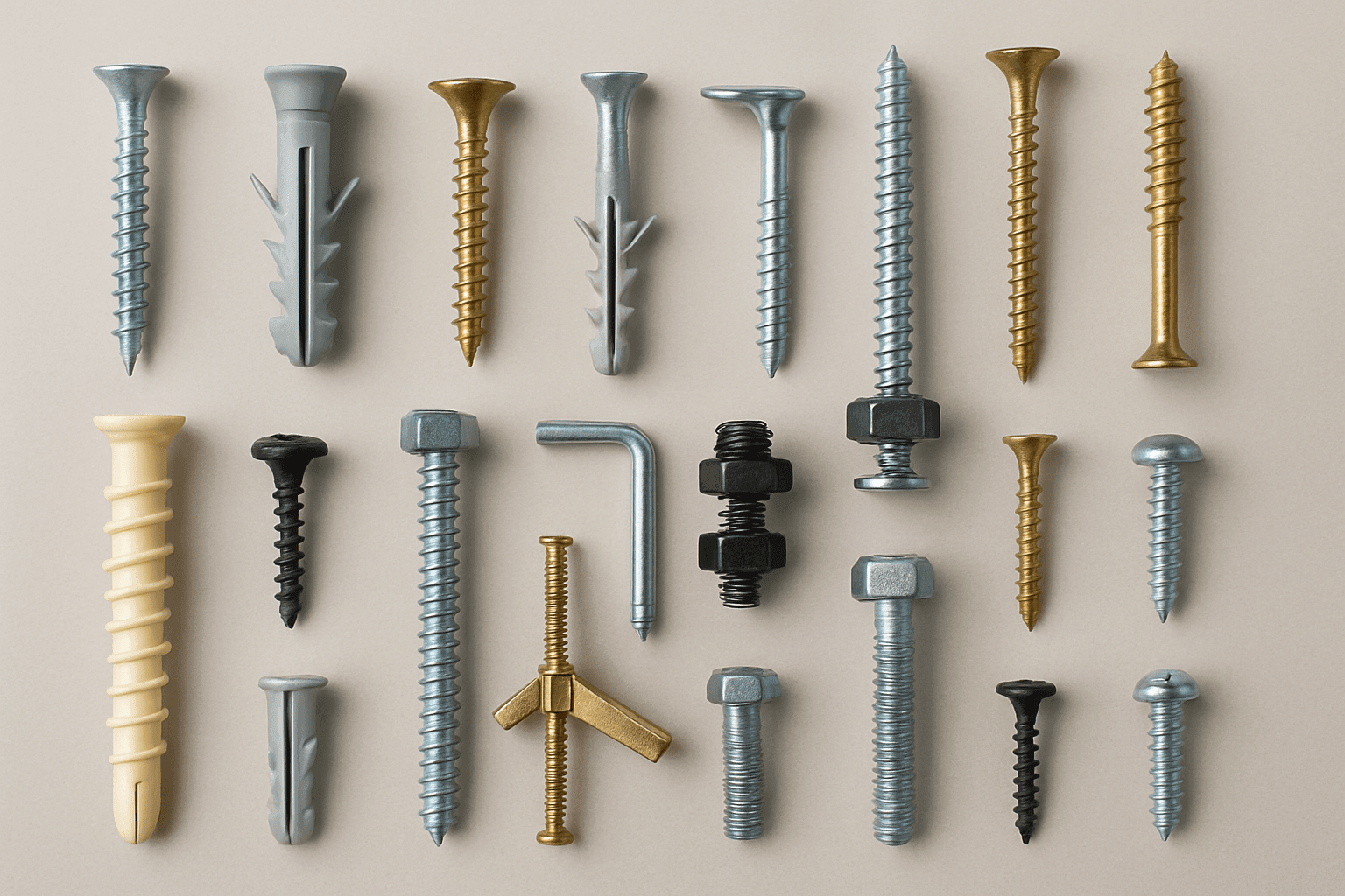 Vida, dübel, civata ve bağlantı elemanları çeşitleri